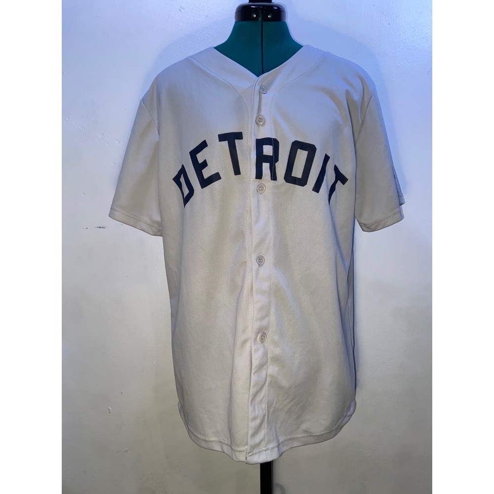 Detroit Tigers 1968 World Champions 50th Anniversary Jersey Baseball Grey Mens M